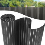 Swanew canisse en pvc double face, 90% d'occultation, gris anthracite, h. 100 cm x l. 400 cm