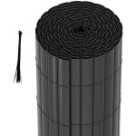 Swanew canisse en pvc canisse pvc pour jardin balcon terrasse. balcon cl�ture brise - vent gris 120 x ...