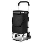 Swanew chariot de course pliable à 6 roues chariot pliable portable en aluminium monte escalier pour ... Swanew chariot de course pliable à 6 roues chariot pliable portable en aluminium monte escalier pour ...