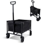 Swanew - chariot de jardin chariot de transport à main pliable, charge max. 80kg pour le camping, le ... Swanew - chariot de jardin chariot de transport à main pliable, charge max. 80kg pour le camping, le ...