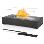 Swanew chemine de table  l'thanol dcorative pour l'intrieur et l'extrieur, noir, 35x18x15cm