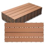 Swanew - dalle de terrasse dalles clipsables en bois 18 pièces revêtement carrelage 60 x 30 pour jardin ... Swanew - dalle de terrasse dalles clipsables en bois 18 pièces revêtement carrelage 60 x 30 pour jardin ...