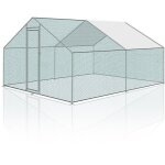 Swanew - enclos poulailler acier galvanis� avec parc grillag� avec serrure espace couvert poulailler ...