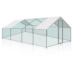 Swanew enclos poulailler acier galvanisé avec parc grillagé avec serrure espace couvert poulailler pour ... Swanew enclos poulailler acier galvanisé avec parc grillagé avec serrure espace couvert poulailler pour ...