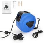 Swanew - enrouleur lectrique automatique pivotable 180 fixation murale rallonge lectrique enrouleur ...