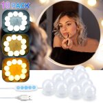 Vingo - swanew lumire de miroir pour le maquillage , 10 ampoules pour coiffeuse maquillage usb avec ...