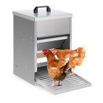 Swanew mangeoire  poules capacit 5 kg, acier galvanis, mangeoire  pdale, mangeoire automatique avec ...