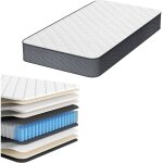 Swanew matelas premium  ressorts ensachs 7 zones 180 x 200 x 22 cm tissu doux, excellente lasticit, ...