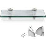 Swanew - panneau d'tagre, tablette murale, tagre en verre, meuble de rangement verre transparent ...