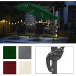 Hengda - swanew parasol dport 300x300cm, jardin extrieur pliable, base croise 360 rotatif, protection ...