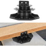 Plots terrasse bois ou composite pour dalle rglable 30 - 60mm 10 pices noir - swanew