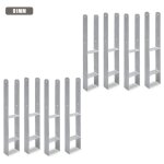 Support de poteau en h en forme h - ancre durable pour carports cltures 8 pices 91mm - swanew