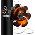 Swanew ventilateur de pole 6 pales ventilateur chemine aliment  la chaleur silencieux pour pole ...