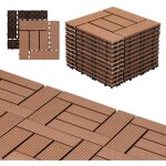 Swanew - wpc dalles en bois 11 x dalles de terrasse à 30 x 30 x 2, 2 cm, marron, 1 m² dalles à clipser, ... Swanew - wpc dalles en bois 11 x dalles de terrasse à 30 x 30 x 2, 2 cm, marron, 1 m² dalles à clipser, ...