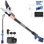 Swansoft Élagueur électrique à perche de 150 cm avec batterie 4 ah + 4 ah, moteur sans balais 1050 w, ... Swansoft Élagueur électrique à perche de 150 cm avec batterie 4 ah + 4 ah, moteur sans balais 1050 w, ...