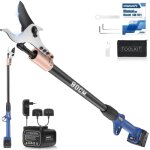 Swansoft Élagueur électrique à perche de 90 cm avec batterie 4 ah + 4 ah, moteur sans balais 1050 w, ... Swansoft Élagueur électrique à perche de 90 cm avec batterie 4 ah + 4 ah, moteur sans balais 1050 w, ...
