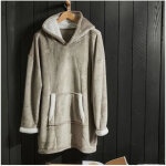 Sweat plaid polaire today manches longues et poche - 70 x 87 cm - beige