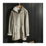 Sweat plaid polaire today manches longues et poche - 70 x 87 cm - beige