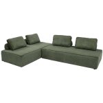 Sweeek - lot de 2 chauffeuses lao 2 places pour canapé modulable velours côtelé vert, l 180 x p 90 x ... Sweeek - lot de 2 chauffeuses lao 2 places pour canapé modulable velours côtelé vert, l 180 x p 90 x ...