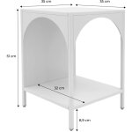 Sweeek - lot de 2 tables de chevet. tables d'appoint en m�tal style industriel. bleu p�trole. l 35 x ...