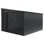 Sweeek - abri de jardin acier 8, 96m² avec kit d'ancrage anthracite l 277, 5 x l 322 x h 203 cm - ornay ... Sweeek - abri de jardin acier 8, 96m² avec kit d'ancrage anthracite l 277, 5 x l 322 x h 203 cm - ornay ...