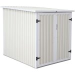 Sweeek - abri � v�lo, rangement 2 v�los, beige en acier galvanis�, l 142 x p 198 x h 157 cm