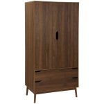 Sweeek - armoire dressing vintage dcor bois 2 portes. 2 tiroirs. 1 tringle