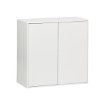 Sweeek - buffet, module de rangement blanc dcor bois 2 portes l 70 x p 35 x h 70 cm - kompo