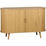 Buffet scandinave 2 portes coulissantes. 4 compartiments. effet bois rainur�. couleur naturelle. buffet ...