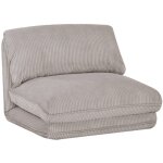 Chauffeuse matelas greige convertible velours c�tel� grosse c�te 1 place cosy