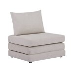 Sweeek - chauffeuse matelas convertible beige tissu chenille 1 place fold Sweeek - chauffeuse matelas convertible beige tissu chenille 1 place fold