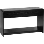 Sweeek - console 2 tiroirs. 1 étagère. effet bois noir arrondi Sweeek - console 2 tiroirs. 1 étagère. effet bois noir arrondi