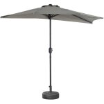 Demi - parasol de balcon �250cm ? calvi ? droit. m�t central en aluminium avec manivelle d?ouverture. ...