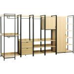 Kit dressing modulable noir avec 5 �l�ments. l 360 x p 48 x h 190