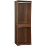 Module dressing avec penderie et porte - pantalons. noyer. panneaux stratifis
