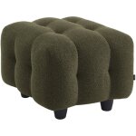 Sweeek - pouf, module pour canap, repose - pieds pour canap 2 places en bouclette texture kaki l 69 ...