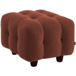 Sweeek - pouf, module pour canap, repose - pieds pour canap 2 places en bouclette texture terracotta ...