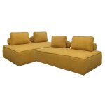 Sweeek - set de 2 chauffeuses pour canapé modulable tissu bouclette moutarde 2 places bao, l 180 x p ... Sweeek - set de 2 chauffeuses pour canapé modulable tissu bouclette moutarde 2 places bao, l 180 x p ...