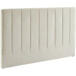 Sweeek - t�te de lit pour lit double 160cm rev�tement tissu beige - cole 170cm