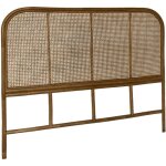 Sweeek - tête de lit en rotin foncé et cannage. sumatra 140 cm Sweeek - tête de lit en rotin foncé et cannage. sumatra 140 cm