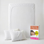 Sweetnight - lot prot�ge - matelas 140x190 + 2 prot�ge - oreillers 65x65 - bouclette �ponge coton absorbante ...