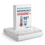 Sweetnight - prot�ge - matelas 140x190 cm 100% imperm�able - forme drap housse - lavable � 90�c - certificatio ...