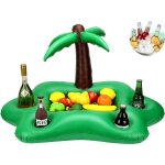 Swimming ring, swimming pool float bar, drink holder, inflatable palm tree, inflatable swimming pool ...
