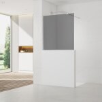 Swiss aqua technologies 110x100cm walk - in paroi de douche fixe � l'italienne, verre fum� easy clean, ...