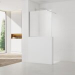 Swiss aqua technologies 110x100cm walk - in paroi de douche fixe � l'italienne, verre transparent easy ...