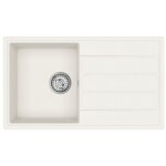 Swiss aqua technologies - 76x44 cm vier avec gouttoir rversible en granite,  encastrer, blanc (satsinkge3w ...