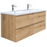 Swiss aqua technologies b - way meuble sous vasque, suspendu 119 � 50 � 45 cm sans vasque, ch�ne mat, ...