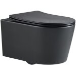 Swiss aqua technologies ? abattant wc softclose noir mat ? satbrepbkm ? d�clipsable avec frein de chute ...