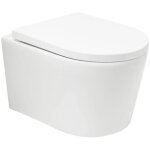 Swiss aqua technologies brevis wc suspendu sans bride avec abattant softclose, rinage vortex, fixations ...