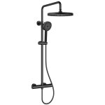 Swiss aqua technologies colonne de douche xxl 250 avec mitigeur thermostatique, douchette 3 jets, noir ...